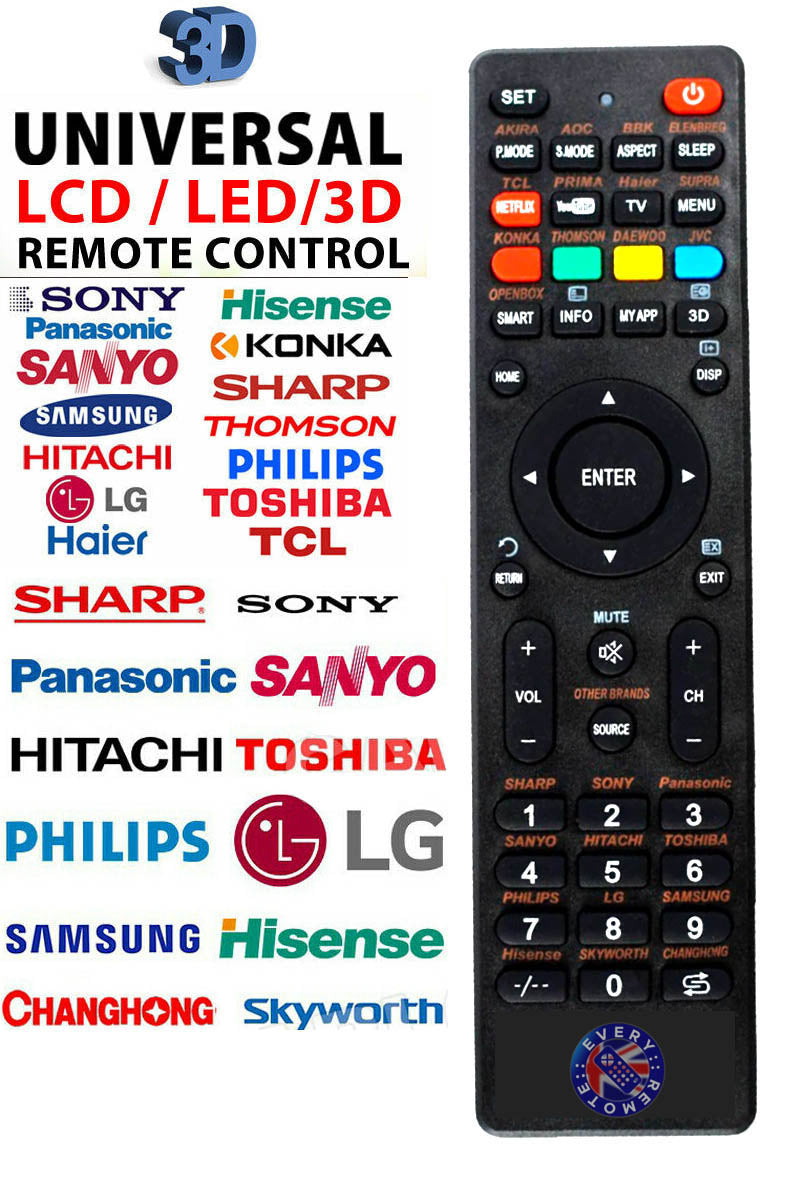 Universal TV Remote Control UK TV Remote Controller All in One